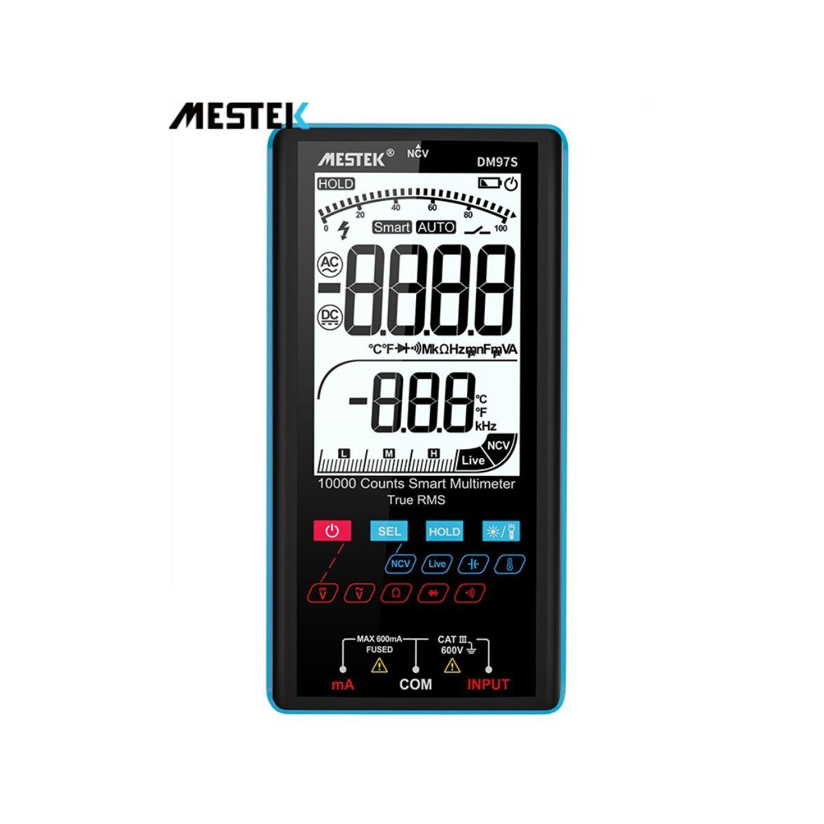MESTEK DM97S Büyük Ekran Akıllı Aralık Taşınabilir Multimetre