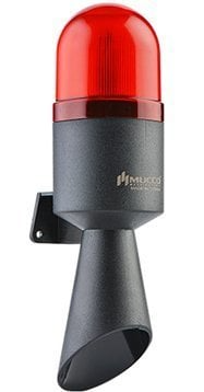 Mucco SNT-B710-1 24V AC/DC Flaşör-Sabit Borulu Korna (Kırmızı)