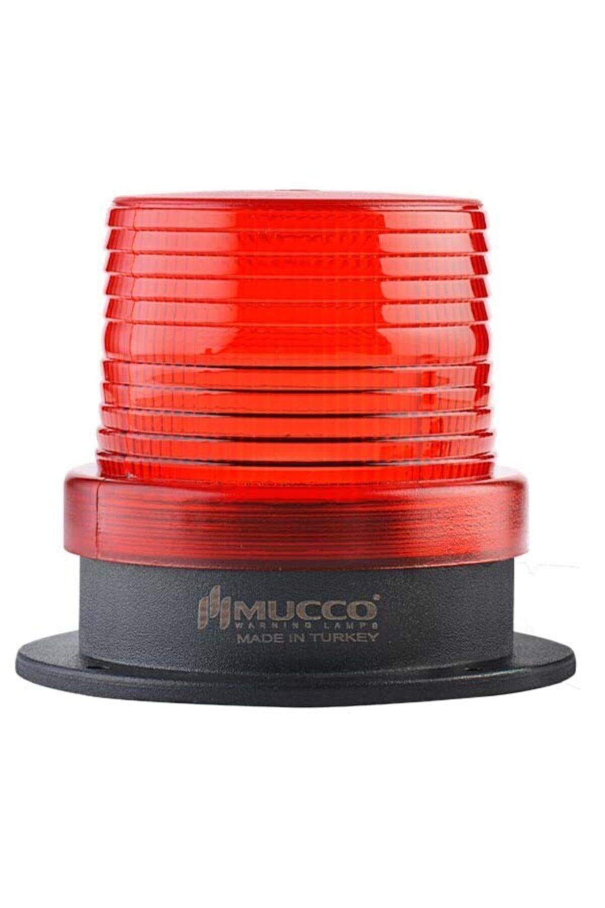 MUCCO SNT-920-1 90 Çap 5 Işık Modu 10 Melodili Power Ledli Buzzerlı 85-250v Ac/dc Kırmızı Tepe Lambası