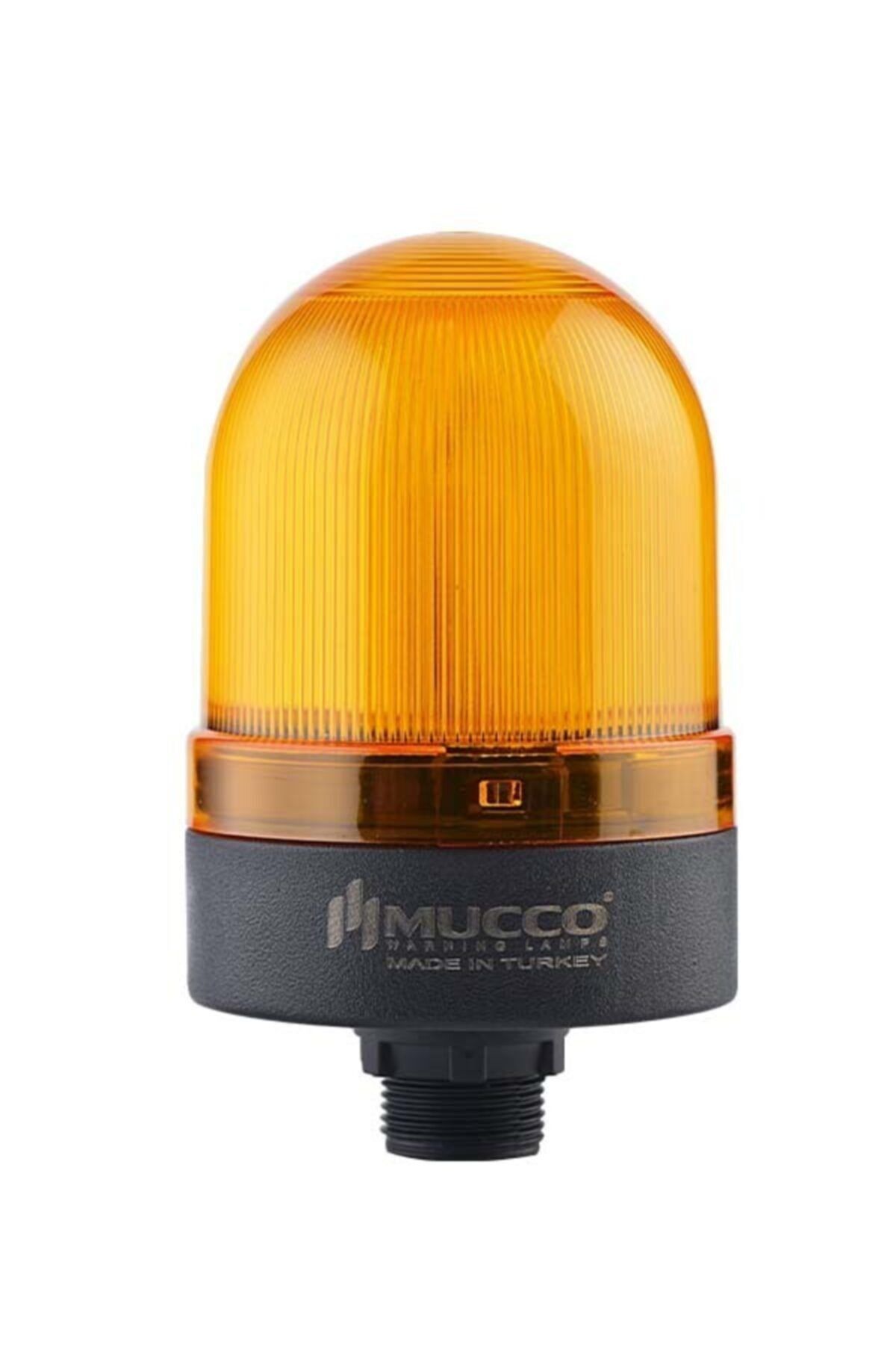 MUCCO SNT-S715-F-3 70 Çap Flaşör Buzzerlı 24v/dc Somun Bağlantılı Sarı Tepe Lambası