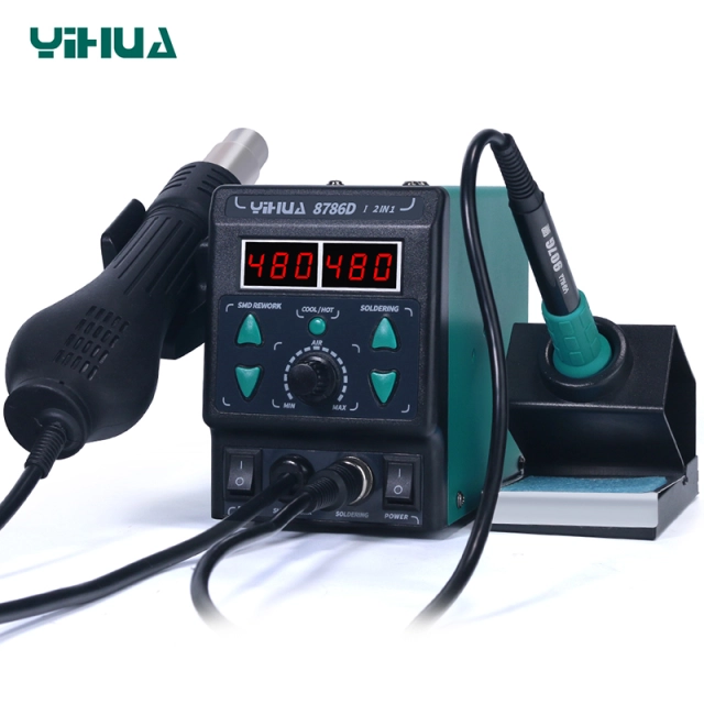 Yihua 8786D-I 2in1 Sıcak Hava Üflemeli Dijital Havya İstasyonu