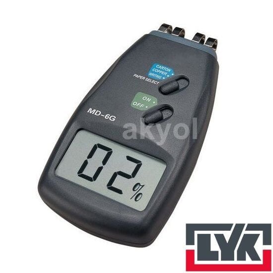LYK MD6G MD-6G Kağıt Nem Ölçüm Cihazı