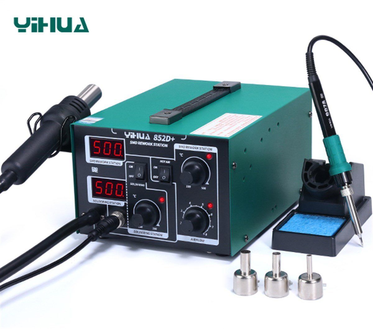 Yihua 852D+ Diyafram Sıcak Hava Üflemeli Havya İstasyonu 660W