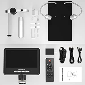 Andonstar AD207S 7 inç HDMI Dijital Mikroskop, LED'li Madeni Para Mikroskobu