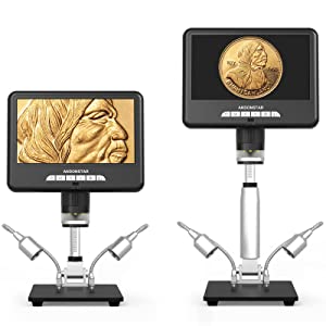 Andonstar AD207S 7 inç HDMI Dijital Mikroskop, LED'li Madeni Para Mikroskobu