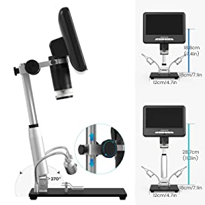 Andonstar AD207S 7 inç HDMI Dijital Mikroskop, LED'li Madeni Para Mikroskobu