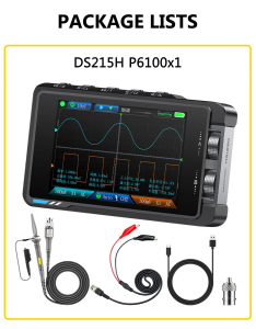 FNIRSI DS215H 2’si 1 Arada 50MHz Çift Kanal Dijital Osiloskop ve DDS Sinyal Jeneratörü