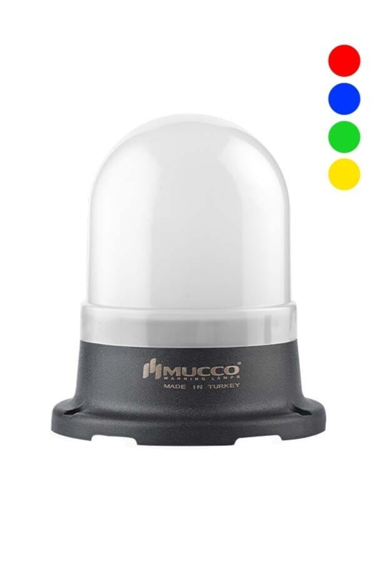 MUCCO SNT-115-RGB Rgb Led Teknolojisi Ile Tabana Montaj Işıklı 100 Çap Buzzerlı Rgb Tepe Lambası 12-24v Ac/dc