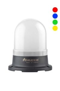 MUCCO SNT-115-RGB Rgb Led Teknolojisi Ile Tabana Montaj Işıklı 100 Çap Buzzerlı Rgb Tepe Lambası 12-24v Ac/dc