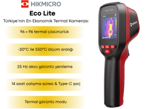 HIKMICRO Eco Lite Termal Kamera 25Hz , -20°C~550°C