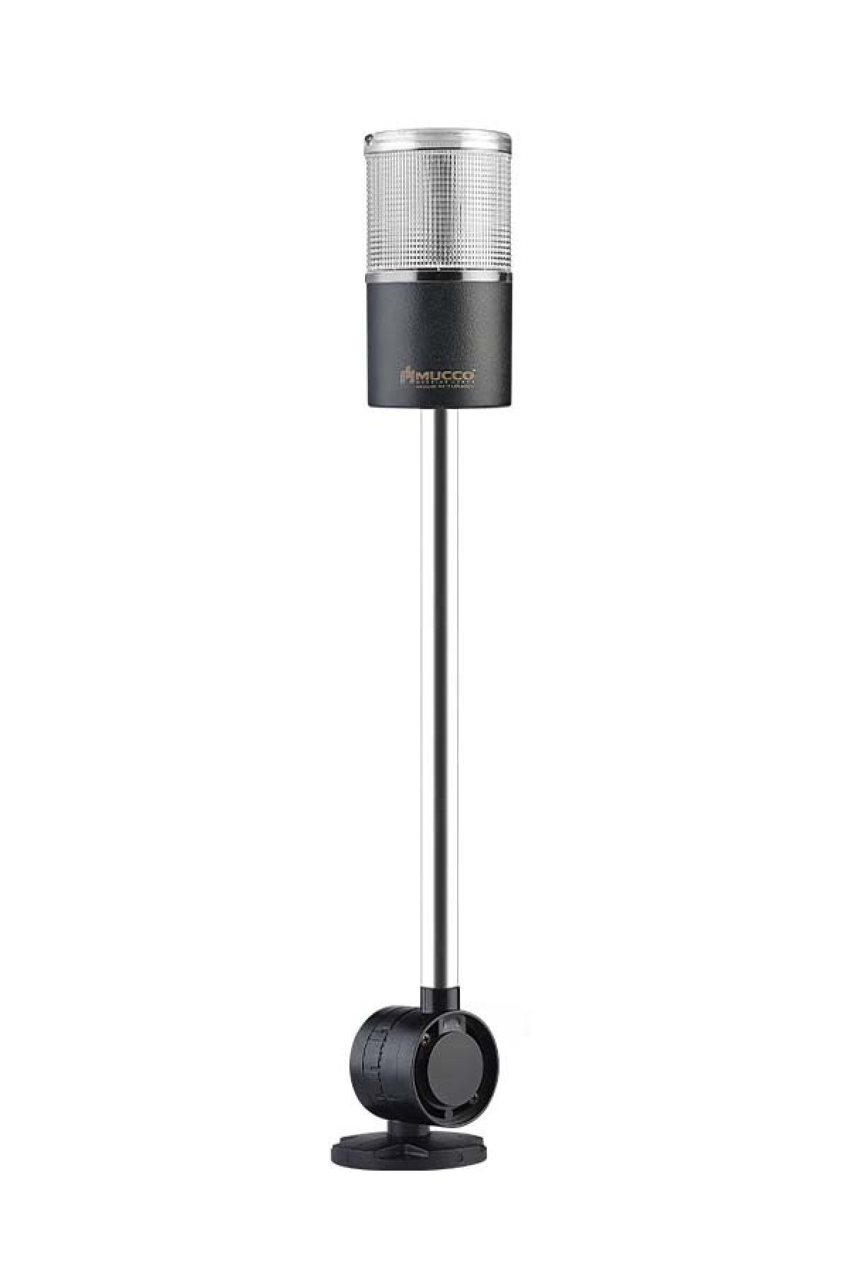 MUCCO SNT-7013-S1-5-D-30U Sabit-beyaz 12-24v Ac/dc, 1 Katlı Işıklı Kolon Devrilme Aparatlı 30cm Ayaklı