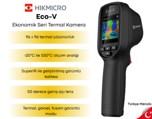 HIKMICRO Eco-V Termal Kamera 25Hz, -20°C~550°C, SuperIR 240×240