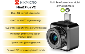 HIKMICRO Mini2Plus V2 Mobil Termal Kamera 256x192 IR , -20°C~400°C, iOS ve Android