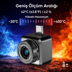 HIKMICRO Mini2Plus V2 Mobil Termal Kamera 256x192 IR , -20°C~400°C, iOS ve Android