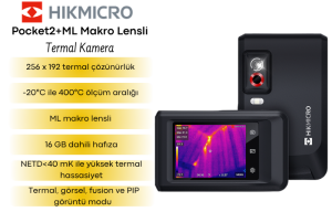 HIKMICRO Pocket2+ML Makro Lensli Termal Kamera 256x192 IR , 25Hz, -20°C~400°C