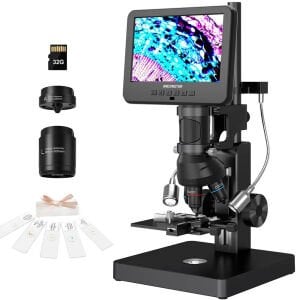 Andonstar AD266S  7 İnç LCD 20X-5000X HDMI Dijital Mikroskop, 5 Lensli, 2160P UHD Video Kayıt