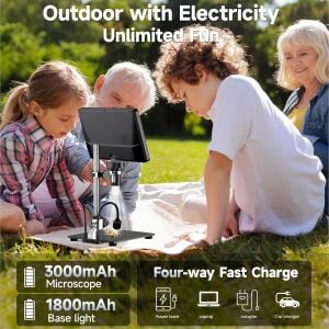 DM12 10.1'' IPS Ekranlı Dijital Video 3D Mikroskop 2000X