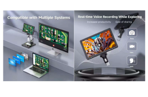 DM12 10.1'' IPS Ekranlı Dijital Video 3D Mikroskop 2000X