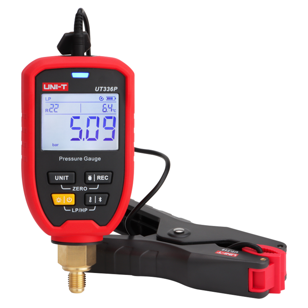 UNI-T UT336P KIT Kablosuz Basınç Ölçer ve Sıcaklık Kelepçesi Seti (Bluetooth, 60 Bar)