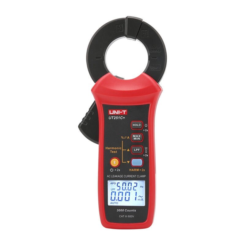 UNI-T UT251C+ AC Kaçak Akım Pensampermetre 60A 1µA Bluetooth CAT III 600V