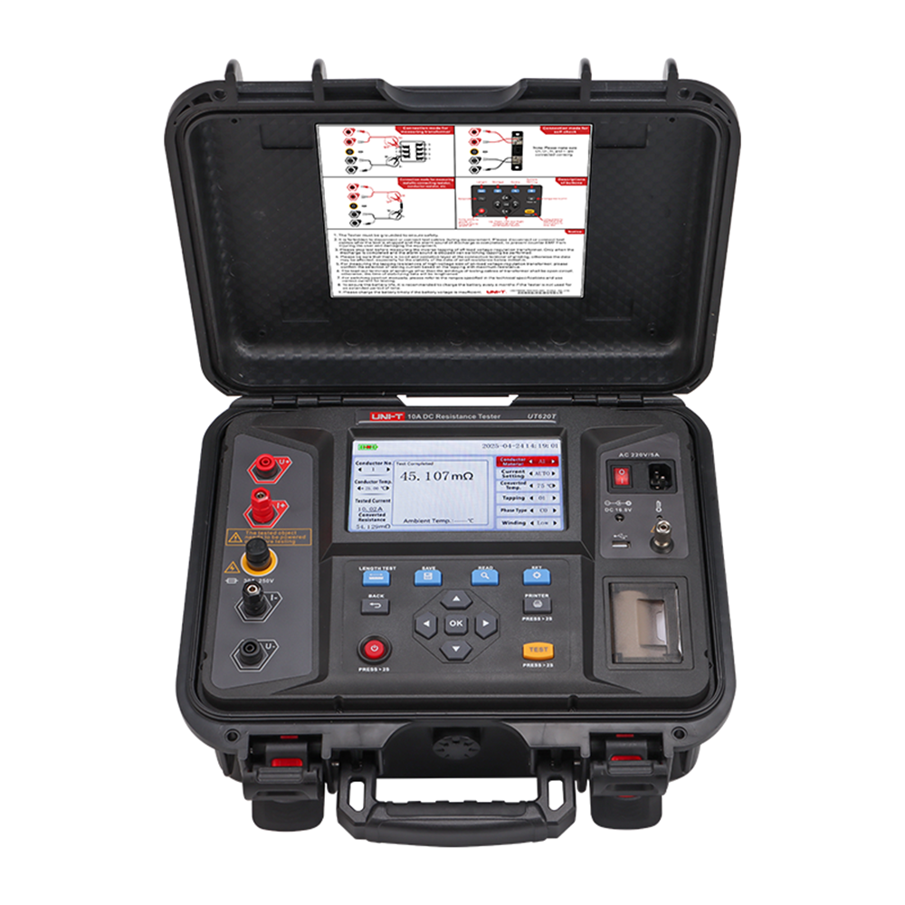 UNI-T UT620T 10A DC Direnç Test Cihazı (Mikro Ohmmetre) 4 Telli Kelvin Ölçüm