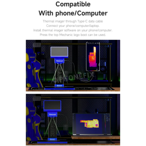 Mechanic iScout Termal Kamera 256x192 PCB Anakart Arıza Tespit Cihazı Type-C