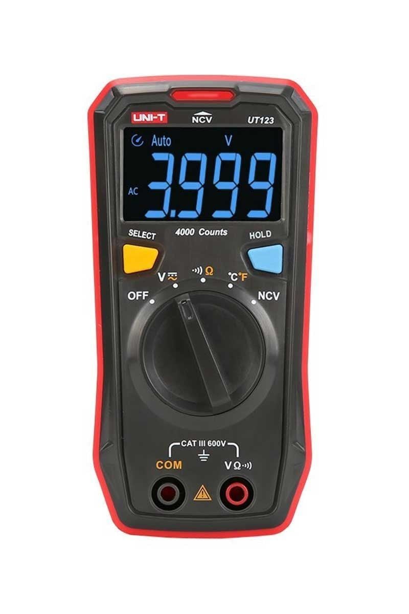 Unit UT123 Cepte Taşınabilir Dijital Led Ekranlı Multimetre Ölçü Aleti