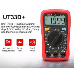 Unit UT33D+ 600V 10A Dijital Multimetre Ölçü Aleti