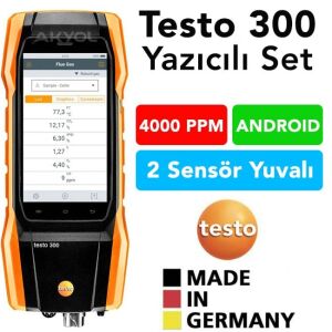 Testo 0564 3002 71 300 Baca Gaz Analiz Cihazı (Akıllı Dokunmatik Ekran)