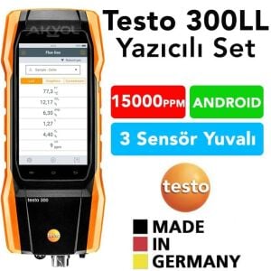 Testo 0564 3004 81 300 LL Baca Gazı Analiz Cihazı (Yazıcılı Set) 15000 PPM