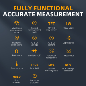 Fnirsi DMT-99 Akıllı Renkli Ekranlı Dijital Multimetre