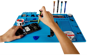 S160 Isıya Dayanıklı Manyetik Silikon Tamir Pedi 500°C 30x45cm Servis Matı