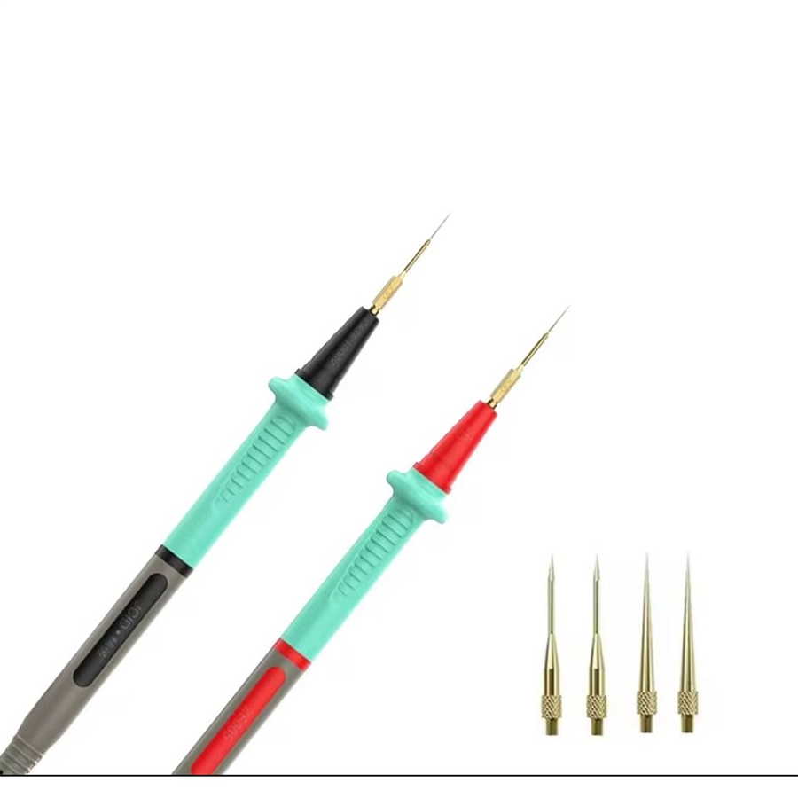 ZF005 0.05mm Multimetre Test Probu Ultra İnce İğne Uçlu Silikon Ölçüm Kablosu Seti