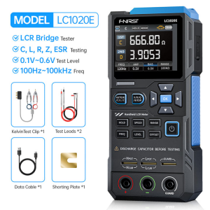 Fnirsi LC1020E Yüksek Hassasiyetli Elde Taşınabilir Dijital Köprü LCR ESR Test Cihazı