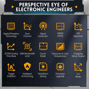 Fnirsi DPOX180H 2 Kanal 180MHz El Tipi Fosfor Dijital Osiloskop ve Sinyal Jeneratörü