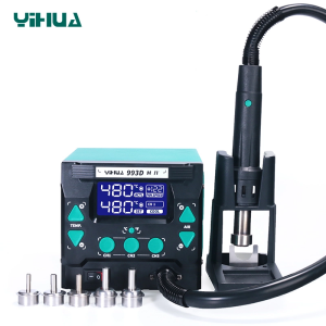 Yihua 813 Set 3005D-IV 939D+-IV 993DM-IV 3in1 Sıcak Hava Lehimleme İstasyonu ve DC Güç Kaynağı