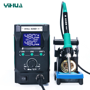 Yihua 813 Set 3005D-IV 939D+-IV 993DM-IV 3in1 Sıcak Hava Lehimleme İstasyonu ve DC Güç Kaynağı
