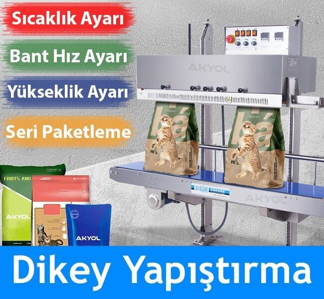 OEM Hualian 1370 LD DİKEY Yürüyen Bantlı Otomatik Folyo ve Naylon Yapıştırma Makinası