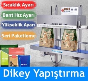 OEM Hualian 1370 LD DİKEY Yürüyen Bantlı Otomatik Folyo ve Naylon Yapıştırma Makinası