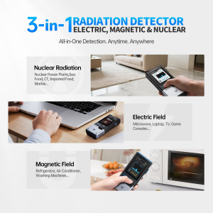 FNIRSI GC-03 Çok Fonksiyonlu Radyasyon Detektörü Test Cihazı Siyah Renk
