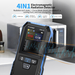 FNIRSI ERD-10 4'ü 1 Arada Elektromanyetik Radyasyon Detektörü