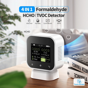 FNIRSI SFD-02 4'ü 1 Arada İç Hava Kalitesi Monitörü – Dokunmatik Ekranlı HCHO & TVOC Ölçüm Cihazı
