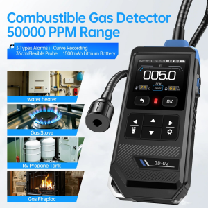 FNIRSI GD-02 Taşınabilir Yanıcı Doğal Gaz Dedektörü