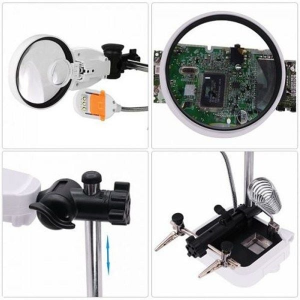 MG16129DC Ledli Büyüteçli Havya Standı Bord Tutucu