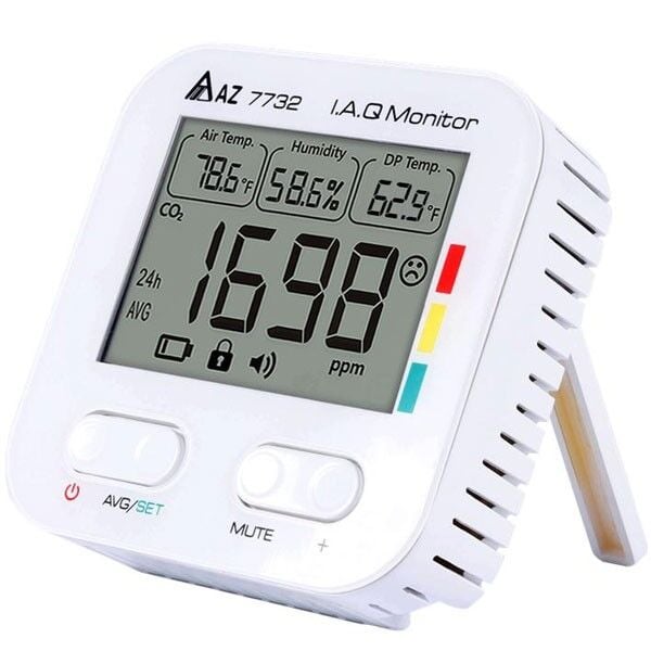 AZ 7732 Karbondioksit Sıcaklık Nem Ölçer Sadece Pil İle Çalışır