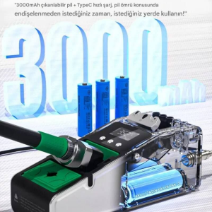 TBK-211 Mini Taşınabilir Şarjlı C210 Havya İstasyonu