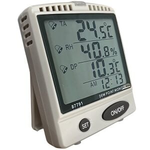 AZ 87791 Alarmlı Sıcaklık ve Nem Ölçer Dewpoint Göstergeli