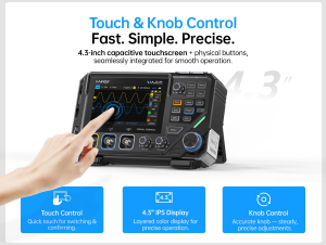 FNIRSI® 2D15P 3'ü 1 Arada Masaüstü 2 Kanallı 100MHz Fosfor Osiloskop Multimetre