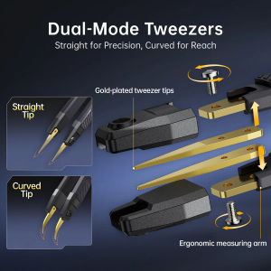 FNIRSI® LCR-ST2 100K LCR ESR Ölçüm Cihazı 2’si 1 Arada Dijital Cımbız Köprüsü