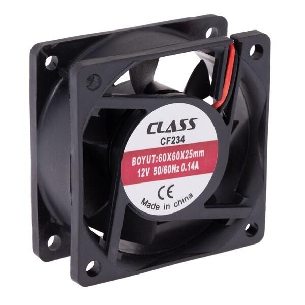 Class CF 234 60X60X25 DC 12V Aksiyel Fan